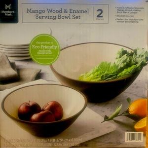 Mango Wood Serving Bowl Set